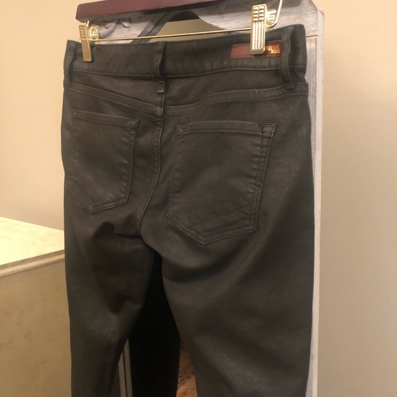 Coated Dark Brown Express Ankle Jeans - Picture 5 of 6